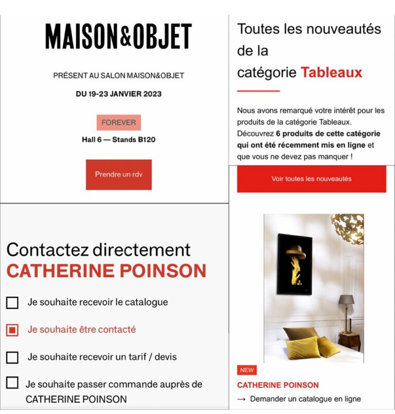 Lire la suite à propos de l’article Salon international Maison et Objet 01/2923- Paris Villepinte.